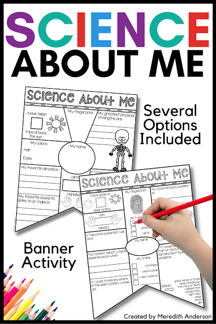 Science All About Me Banner Activity